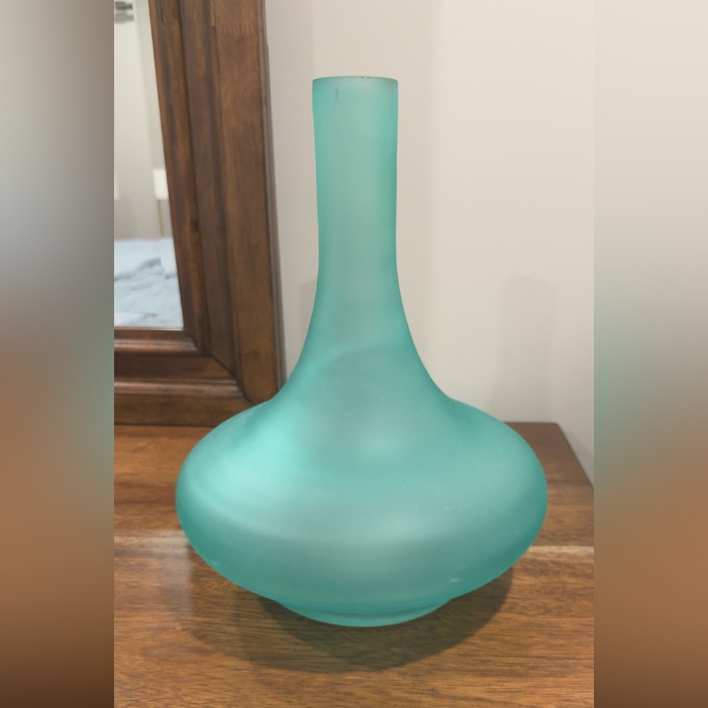 Blue Modern Accent Vase with Matte Finish